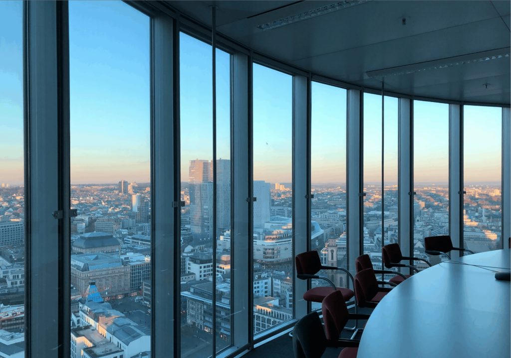 city view from office high floor