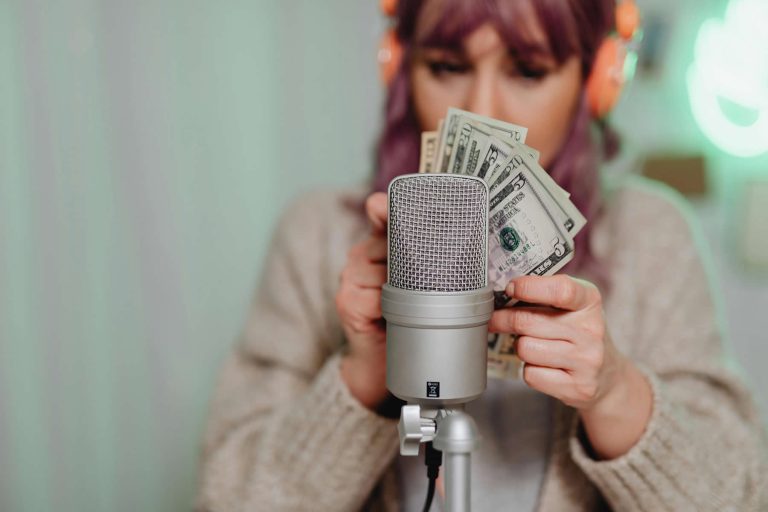 woman counting cash